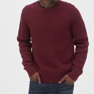 Red GAP Waffle Stitch Crewneck Sweater XL